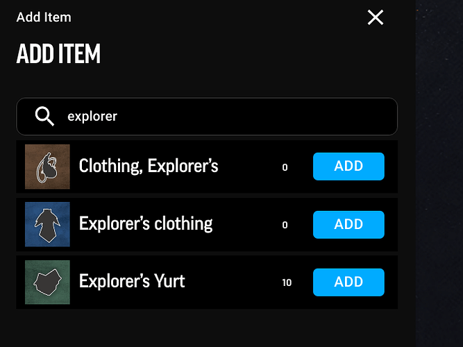 Clothing, Explorer's - Possible Duplicate
